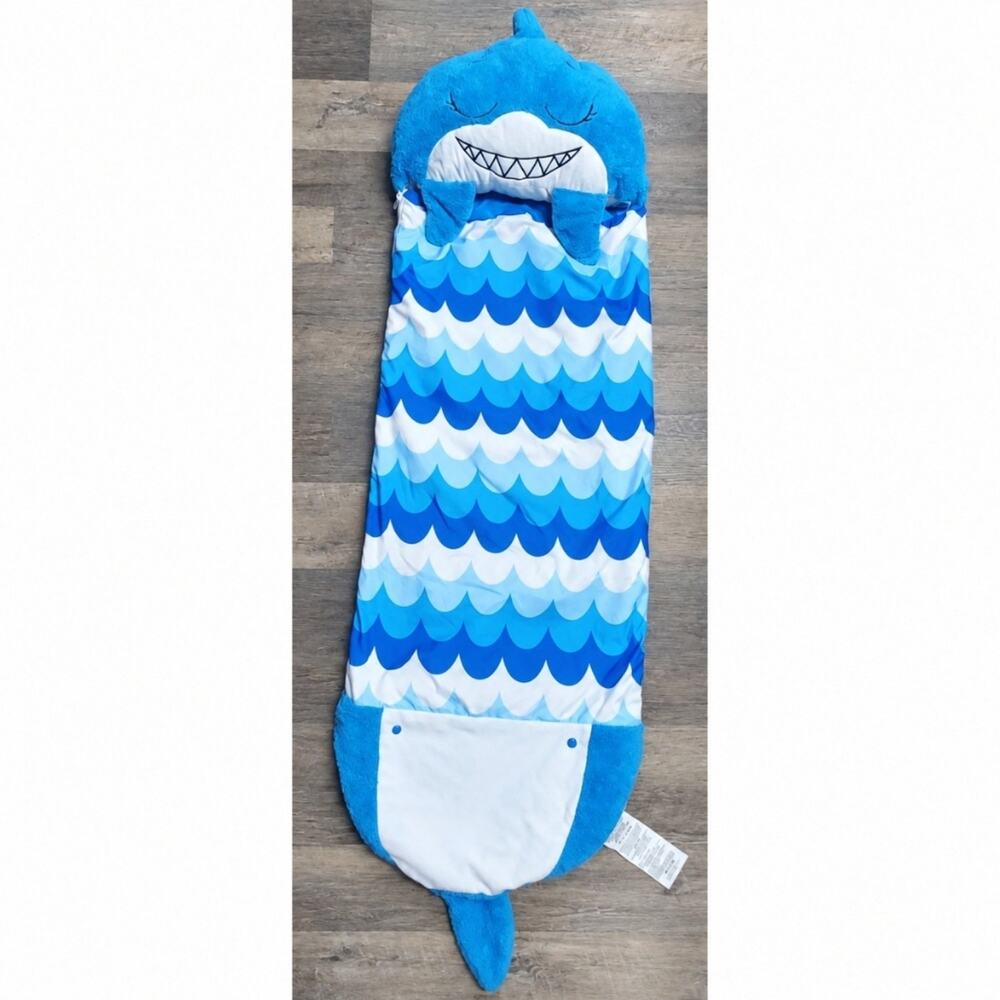 Happy Nappers Blue Shark 54x20 Kids Sleeping Bag Pillow Sleepy Sack Jay@Play